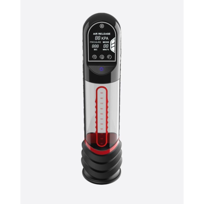 ISP90 Curve Infrared Automatic LCD Penis Pump Red Peak Performa